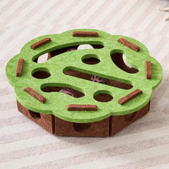 Pet Cat Puzzle Maze Holes Toys Felt Box With Bell Ball Kitten Playing Toys Interactive Funny  Cat Supplies