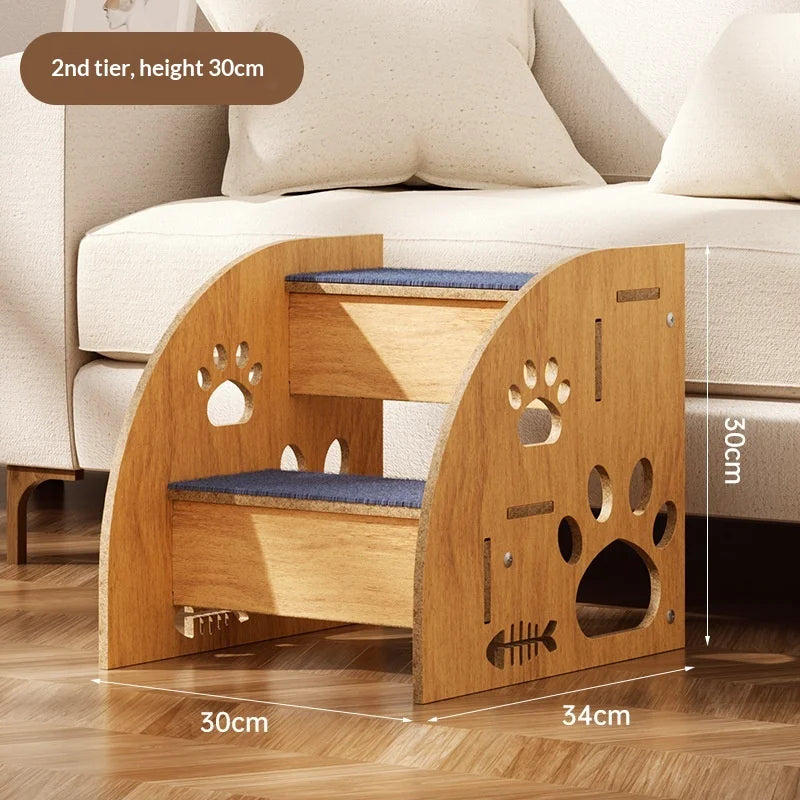 Foldable Non-Slip Pet Stairs for Dogs & Cats
