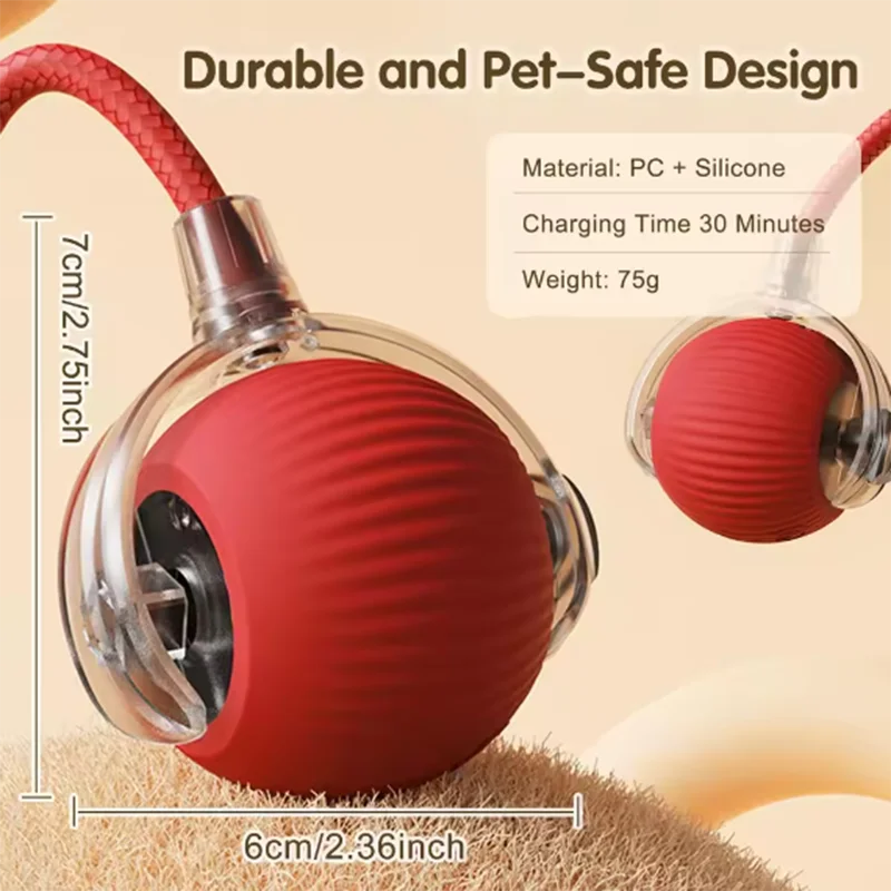 Smart Obstacle-Avoiding Cat Ball — USB Rechargeable