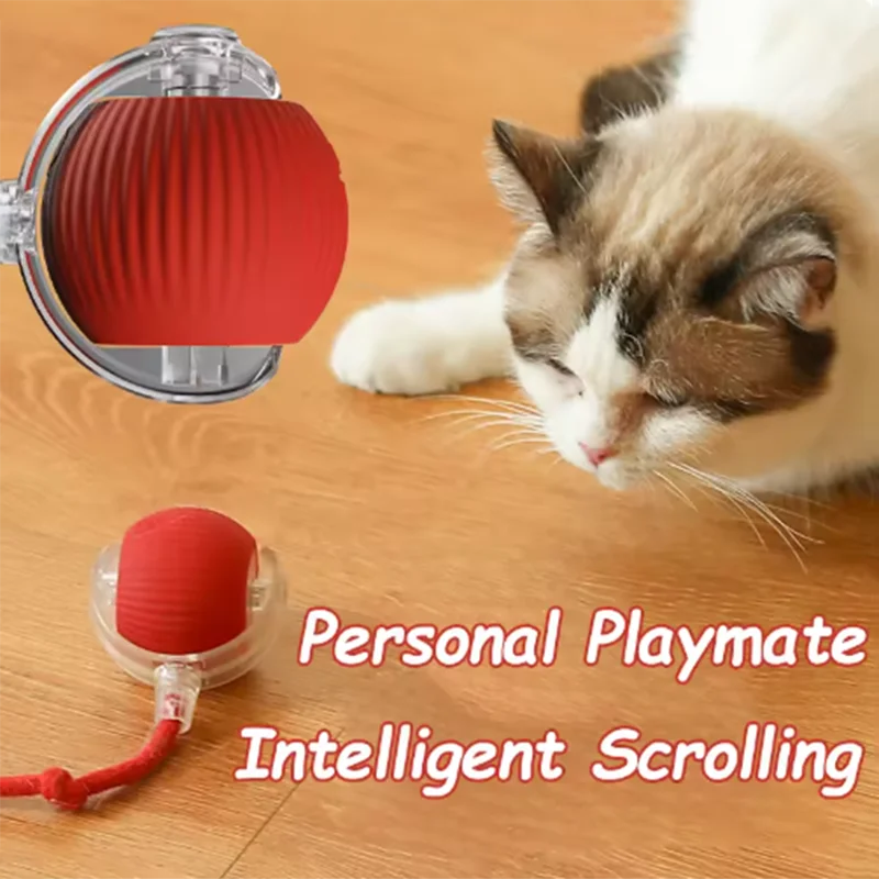 Smart Obstacle-Avoiding Cat Ball — USB Rechargeable