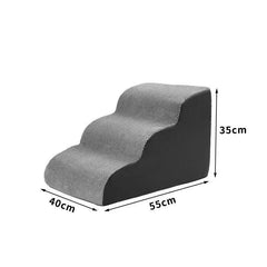 Non-Slip Foam Pet Stairs — 1, 2 or 3 Steps