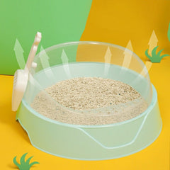 Large Semi-Enclosed Cat Litter Box with Shovel